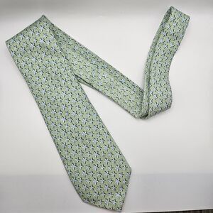 Vineyard Vines Handpicked Shep Silk Green Starfish Ocean Water Tie 59.5x3.5"